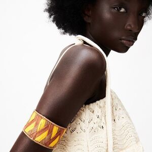 Zara PACK OF COLORFUL BRACELETS STRAW